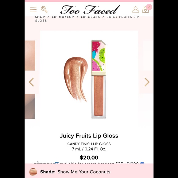 TOO FACED JUICY FRUITS 🍎 LIP GLOSS